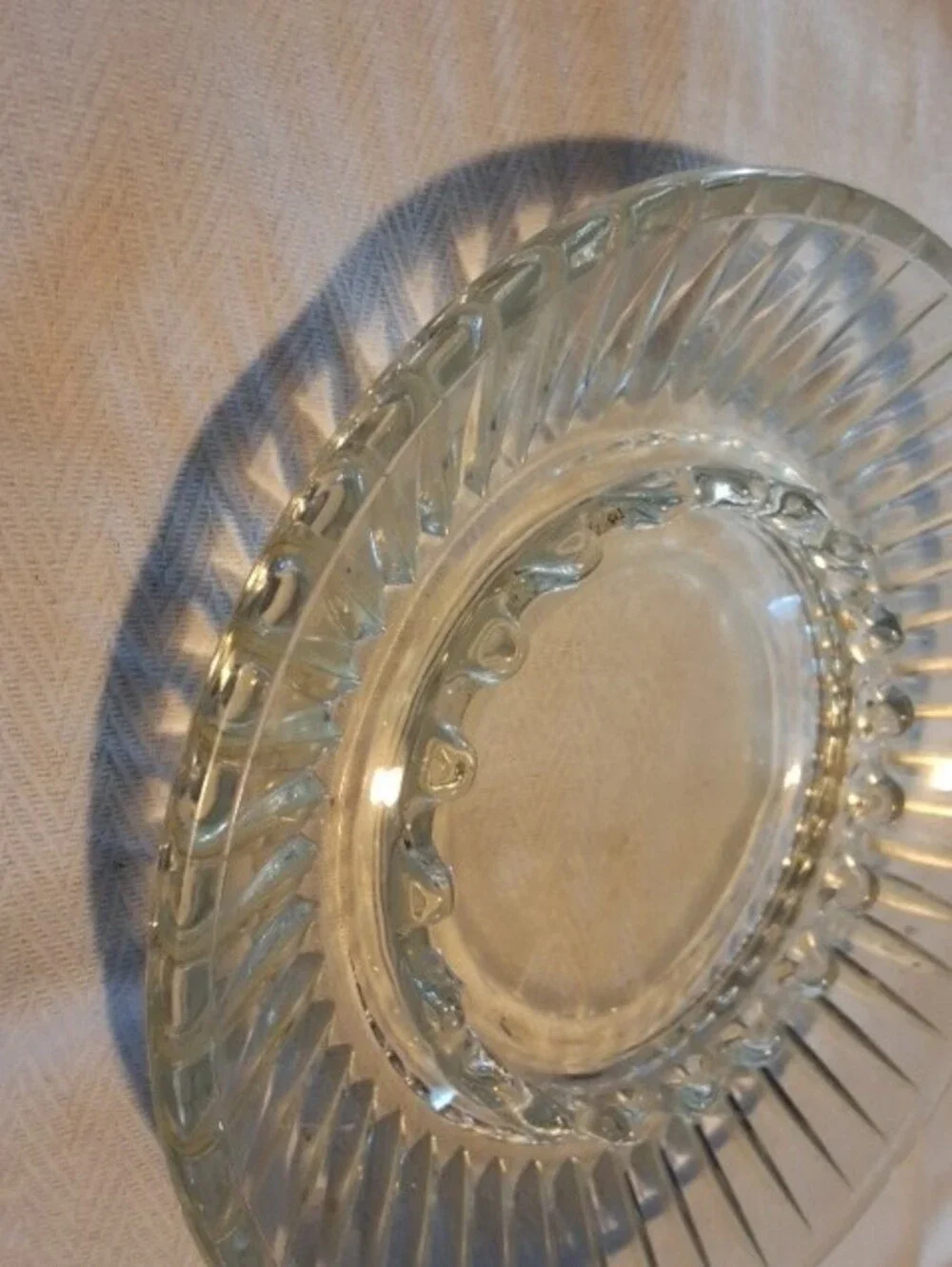 Clear Glass Vintage Ashtray